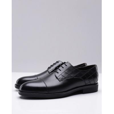 Black leather business shoes