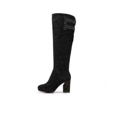 Cashmere coarse with warm boots black women shoes