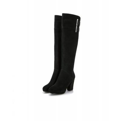 Cashmere coarse with warm boots black women shoes